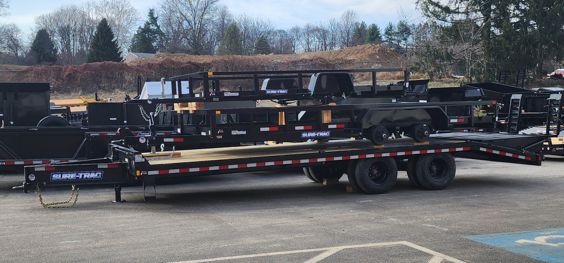 New 8.5 x 25 (20+5) Sure-Trac HD Deckover Trailer 22.5k ***FULL WIDTH RAMPS