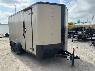 New 2026 Cargo Craft 7'x16'x7'tall Sierra Tan Elite V Nose with Ramp Cargo / Enclosed Trailer