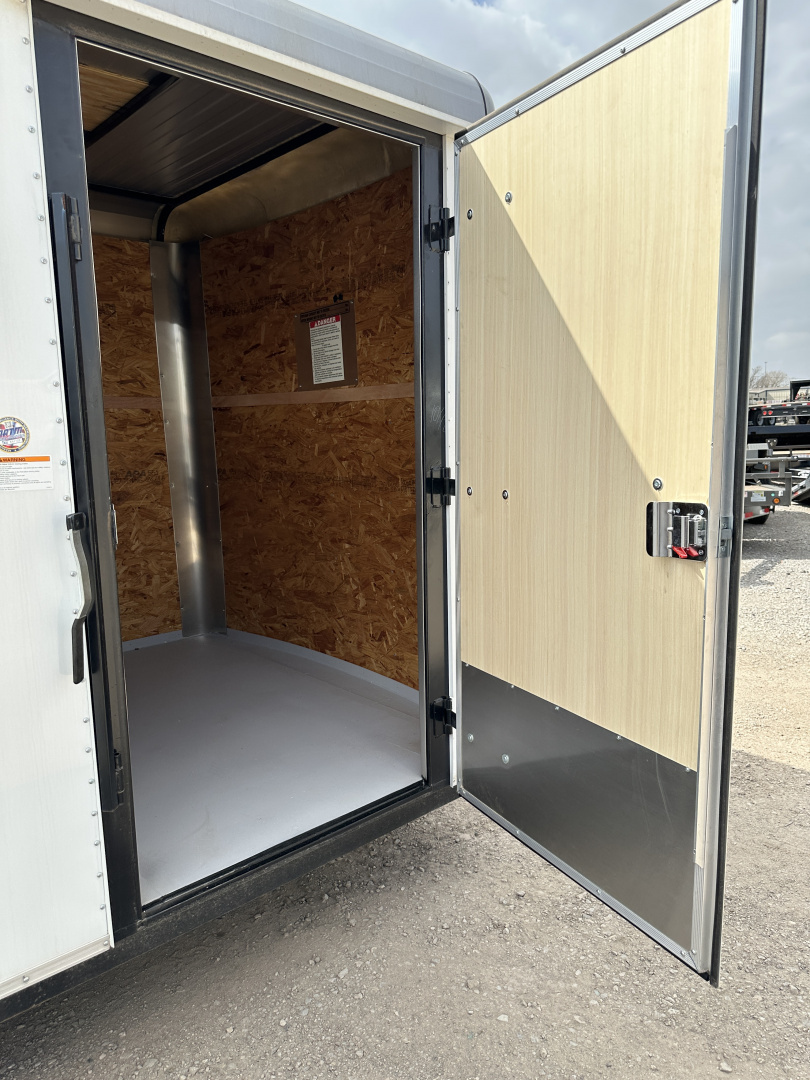 New 2024 Cargo Craft 7'x16'x7'tall, Expedition Extreme Double Door White Cargo / Enclosed Trailer