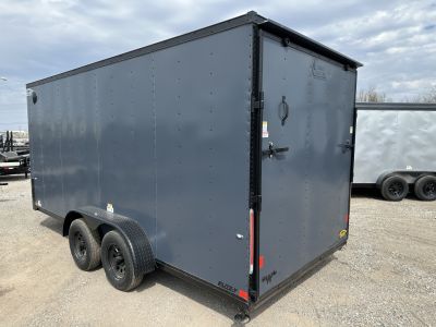 New 2026 Cargo Craft 7'x18'x7'tall Elite V Nose Sport Slate Blue w/ ramp Cargo / Enclosed Trailer