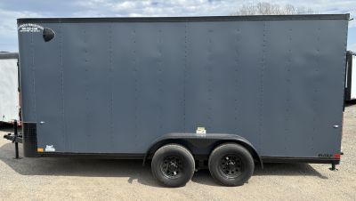 New 2026 Cargo Craft 7'x18'x7'tall Elite V Nose Sport Slate Blue w/ ramp Cargo / Enclosed Trailer