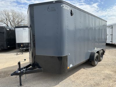 New 2026 Cargo Craft 7'x18'x7'tall Elite V Nose Sport Slate Blue w/ ramp Cargo / Enclosed Trailer