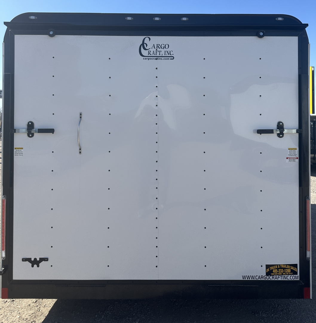 New 2025 Cargo Craft 8.5'x16'x7'tall Expedition Extreme White/Blk out w/ ramp & heavy frame Cargo / Enclosed Trailer