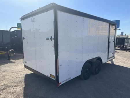 New 2025 Cargo Craft 8.5'x16'x7'tall Expedition Extreme White/Blk out w/ ramp & heavy frame Cargo / Enclosed Trailer