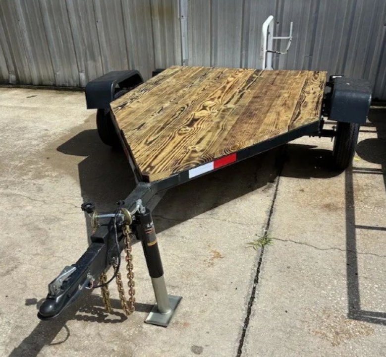 Used 2025 321 Trailers LLC 4 x 7.5 Utility Trailer with New Chains, Paint & Wood Utility Trailer Utility Trailer