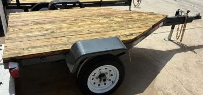 Used 2025 321 Trailers LLC 4 x 7.5 Utility Trailer with New Chains, Paint & Wood Utility Trailer Utility Trailer