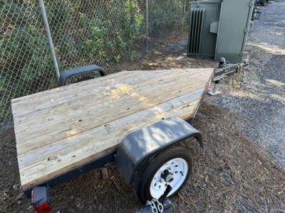 Used 2025 321 Trailers LLC 4 x 7.5 Utility Trailer with New Chains, Paint & Wood Utility Trailer Utility Trailer