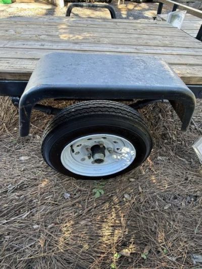 Used 2025 321 Trailers LLC 4 x 7.5 Utility Trailer with New Chains, Paint & Wood Utility Trailer Utility Trailer