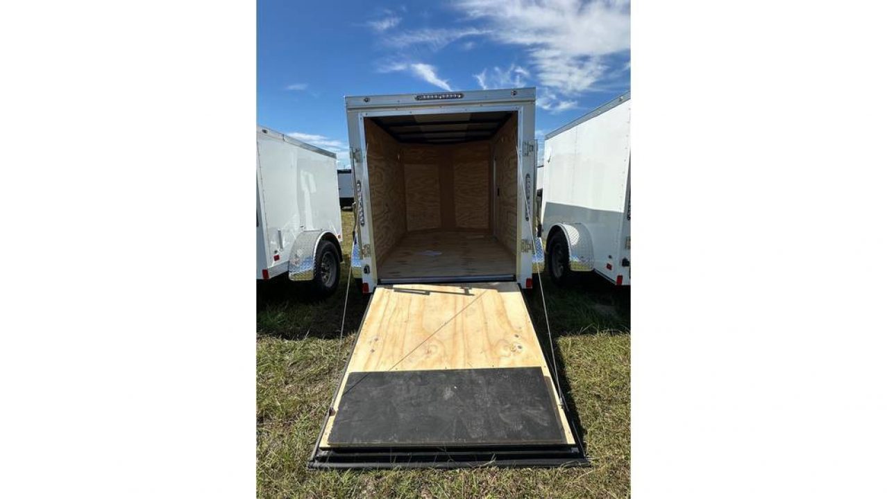 New 2026 Pro Craft Compact 4x8 White Cargo Trailer – Lightweight Single Axle Enclosed Trailer