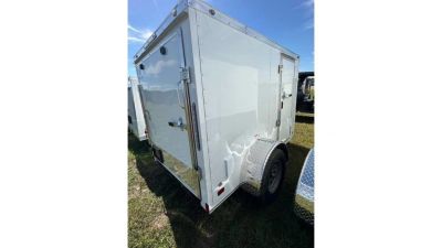 New 2026 Pro Craft Compact 4x8 White Cargo Trailer – Lightweight Single Axle Enclosed Trailer