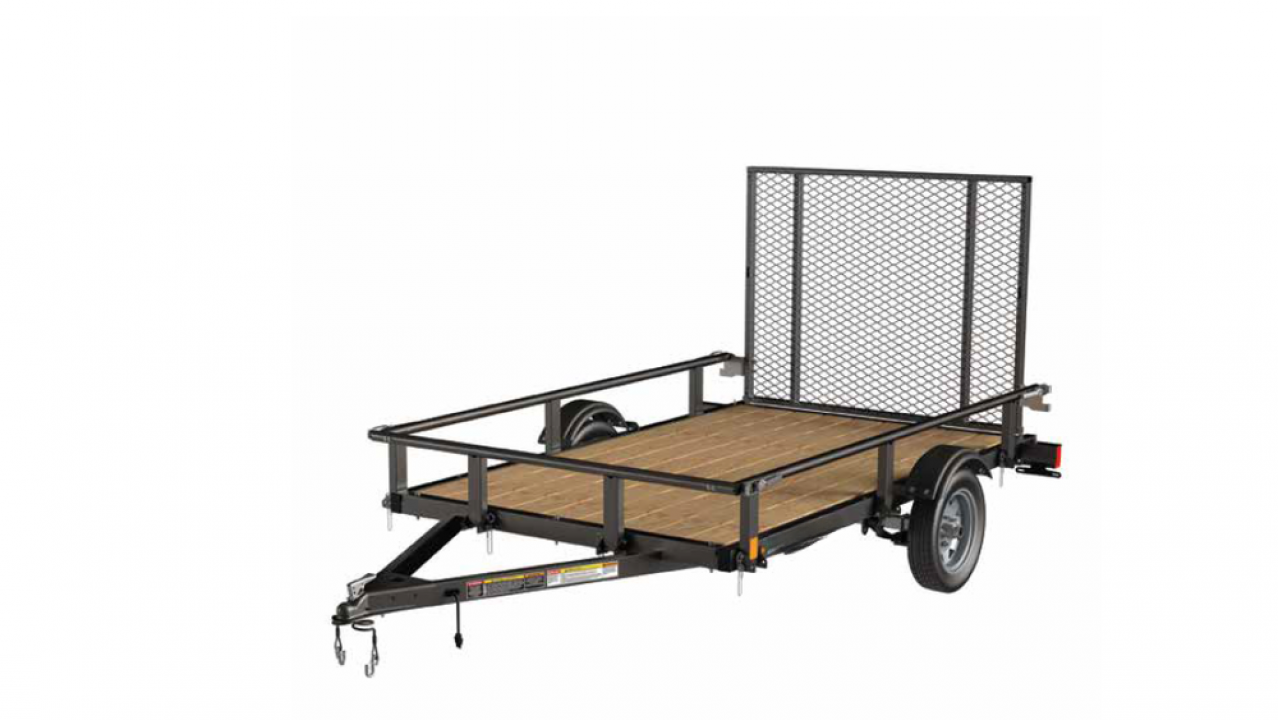 New 2026 Karavan 5 x 8 Utility Trailer 2" x 6" Treated Deck Boards & Lockable Gate Latch System Utility Trailer