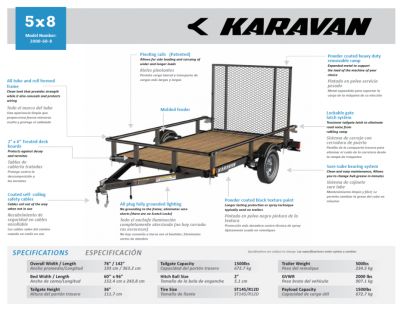New 2026 Karavan 5 x 8 Open Trailer – Reliable Steel Construction for Daily Use Utility Trailer