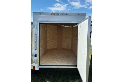 New 2026 Pro Craft 4 x 6 Single Axle White Enclosed Trailer