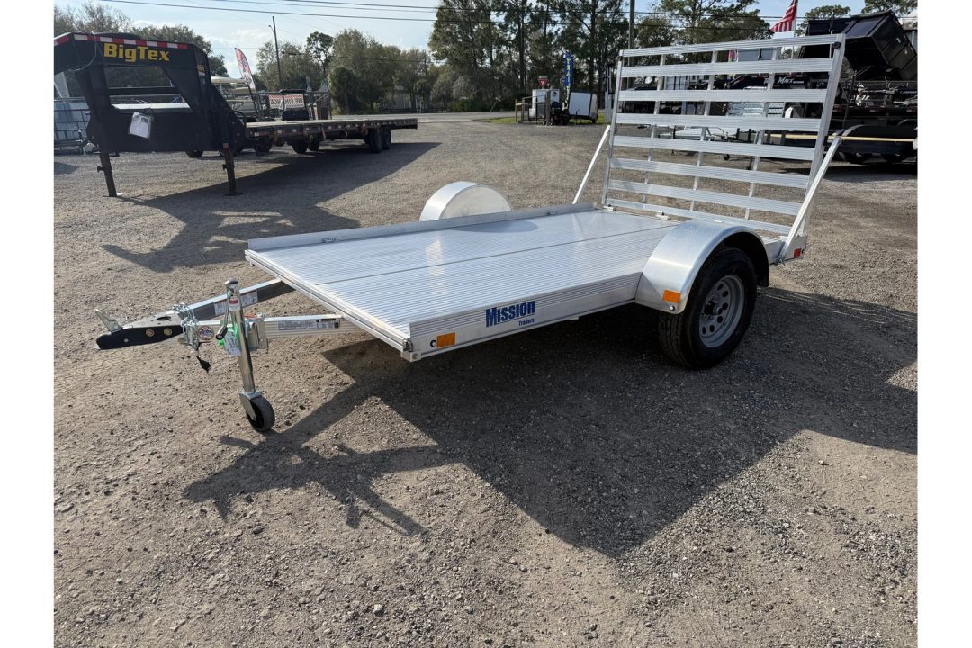 New 2026 Mission 6 x 12 Aluminum Utility Single Axle Trailer Lightweight Perfect for Golf Carts & ATV's
