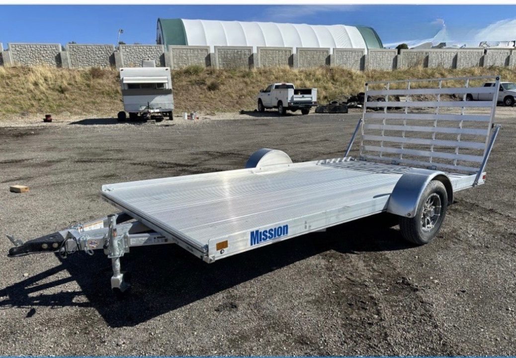 New 2026 Mission 7 x 12 Utility Single Axle Trailer Perfect for Mowers, ATVs and Golf Carts
