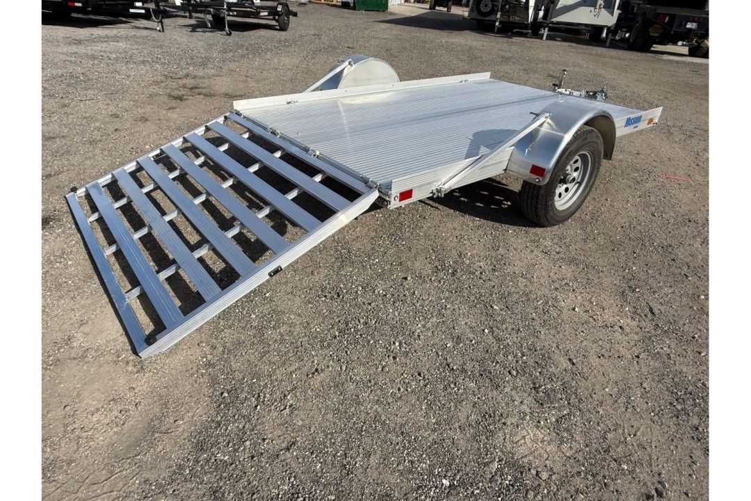 New 2026 Mission 6 x 12 All Aluminum Lightweight Utility Single Axle Trailer with Swing Up Jack