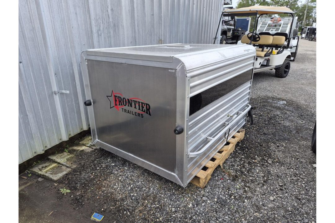 New 2026 Frontier Trailers 5'1" Truck Bed Livestock Box – Double Doors & Center Divider