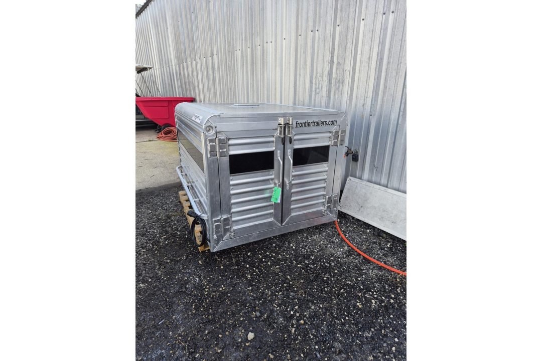 New 2026 Frontier Trailers 5'1" Truck Bed Livestock Box – Double Doors & Center Divider