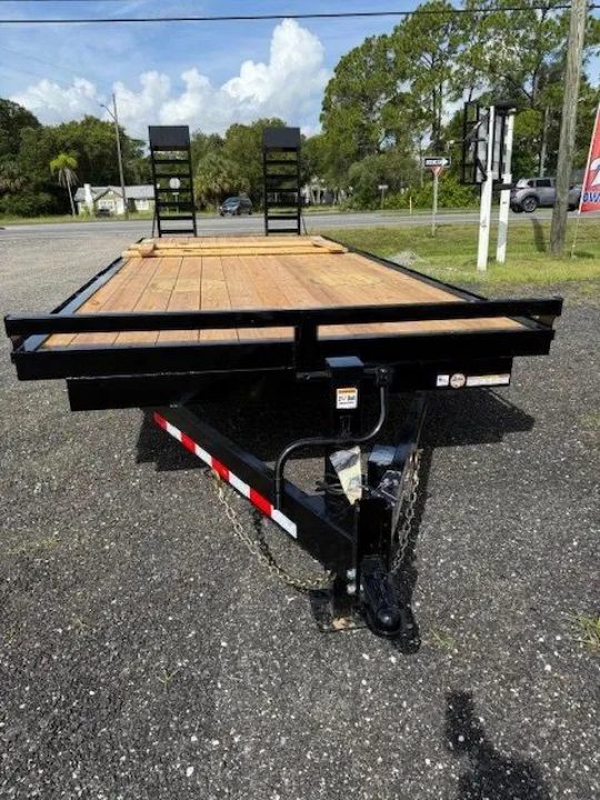 New 2026 Triple Crown Trailers 8x24 Heavy-Duty Equipment Trailer – Swing-Up Ramps | 14K Equipment Trailer