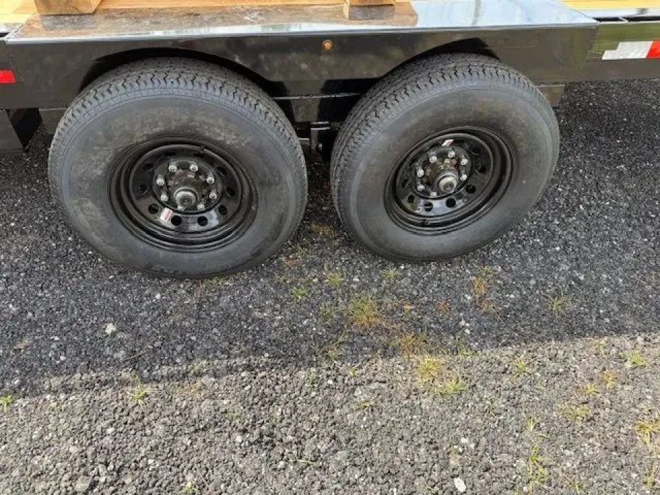 New 2026 Triple Crown Trailers 8x24 Heavy-Duty Equipment Trailer – Swing-Up Ramps | 14K Equipment Trailer