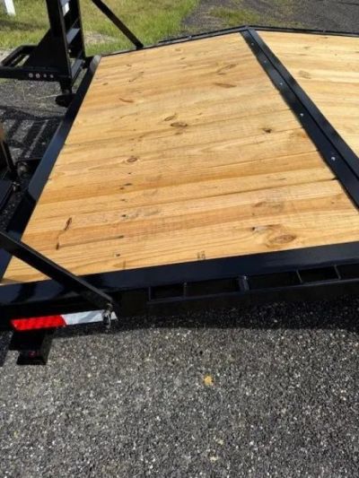 New 2026 Triple Crown Trailers 8x24 Heavy-Duty Equipment Trailer – Swing-Up Ramps | 14K Equipment Trailer