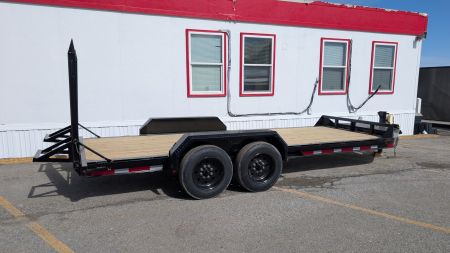 New 2026 Belmont 18' HD Lo Pro Equipment Trailer w/ 5' Stand Up Ramps 16K