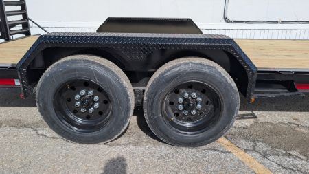 New 2026 Belmont 18' HD Lo Pro Equipment Trailer w/ 5' Stand Up Ramps 16K