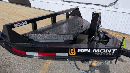 New 2026 Belmont 18' HD Lo Pro Equipment Trailer w/ 5' Stand Up Ramps 14K