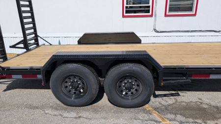 New 2026 Belmont 18' HD Lo Pro Equipment Trailer w/ 5' Stand Up Ramps 14K