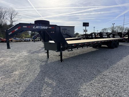 New 2026 Lamar Trailers 102X36 GOOSENECK 24K GVWR (MEGA RAMPS) Flatbed Trailer