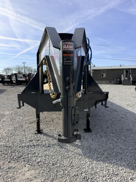 New 2026 Lamar Trailers 102X36 GOOSENECK 24K GVWR (MEGA RAMPS) Flatbed Trailer