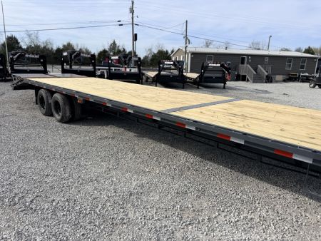 New 2026 Lamar Trailers 102X32 GOOSENECK 24K GVWR (MEGA RAMPS) Flatbed Trailer