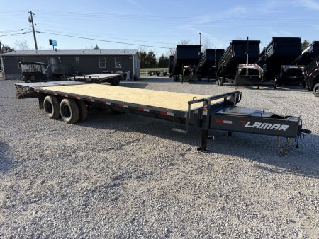 New 2026 Lamar Trailers 102X25 PINTLE HITCH 24K GVWR (MEGA RAMPS) Equipment Trailer