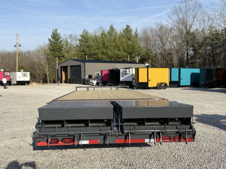 New 2026 Lamar Trailers 102X25 PINTLE HITCH 24K GVWR (MEGA RAMPS) Equipment Trailer