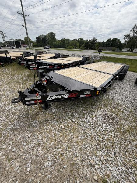 New 2026 LIBERTY LT16K83X22SPB8WF Tilt Trailer 83X22 TA PARTIAL (GVW:17500) MIDNIGHT BLACK