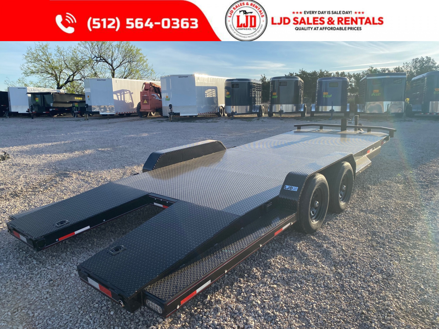 New 2026 Lion - 83 x 22 Car Hauler - 12K GVWR - Split Dovetail