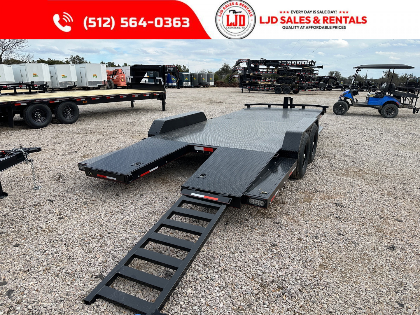 New 2026 Lion - 83 x 22 Car Hauler - 12K GVWR - Split Dovetail