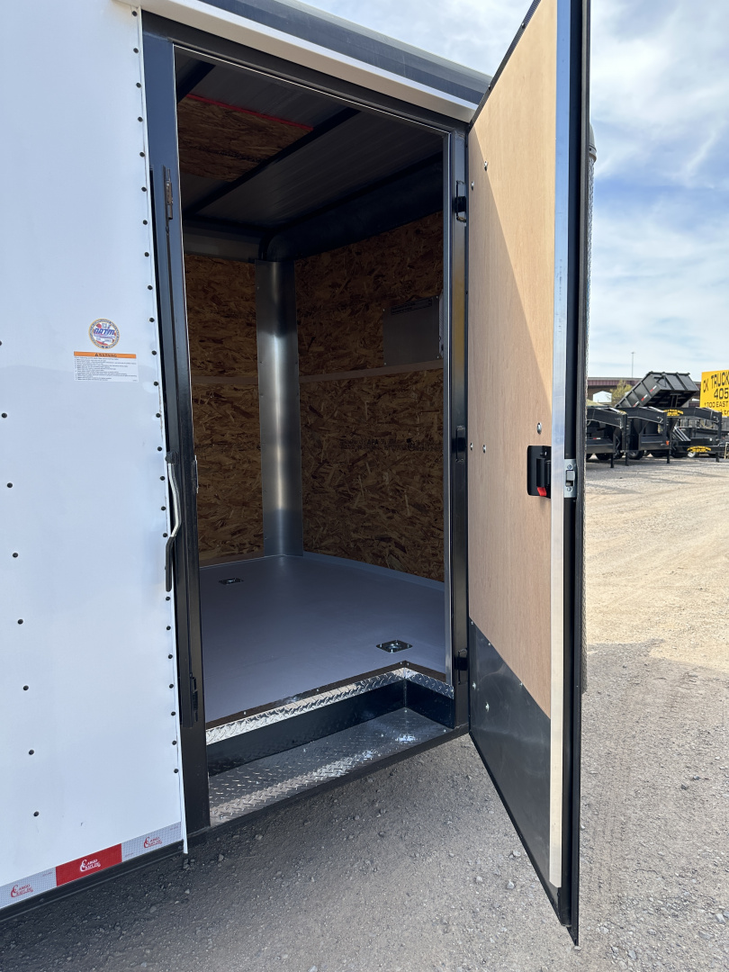 New 2026 Cargo Craft 8.5'x20x7'tall Expedition 5200s ramp White Black out Cargo / Enclosed Trailer
