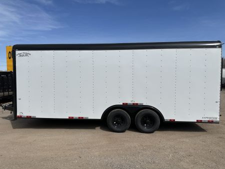 New 2026 Cargo Craft 8.5'x20x7'tall Expedition 5200s ramp White Black out Cargo / Enclosed Trailer