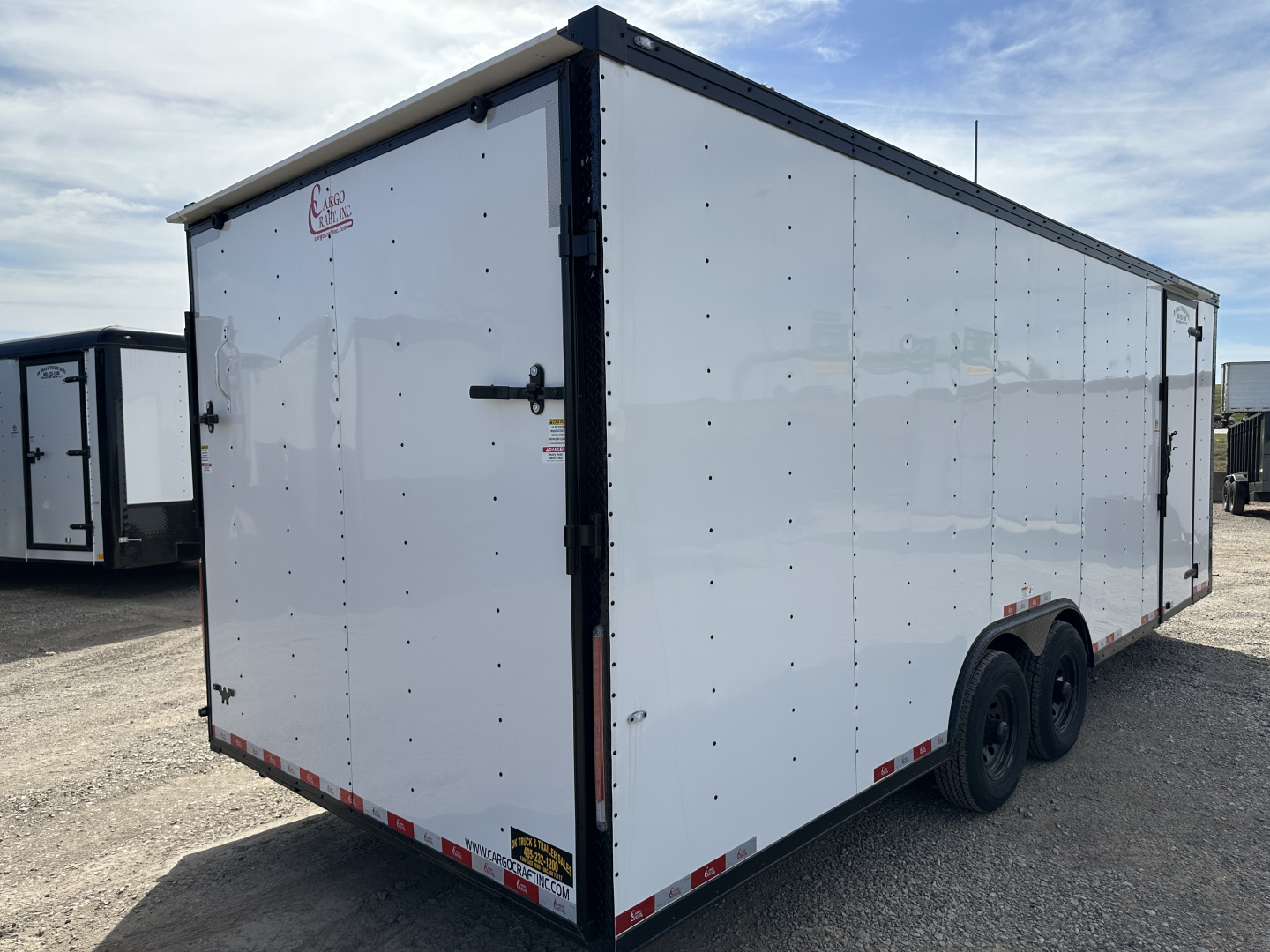 New 2026 Cargo Craft 8.5'x24'x7'tall Elite V Nose Basic Auto Carrier, 5200's White black out Cargo / Enclosed Trailer