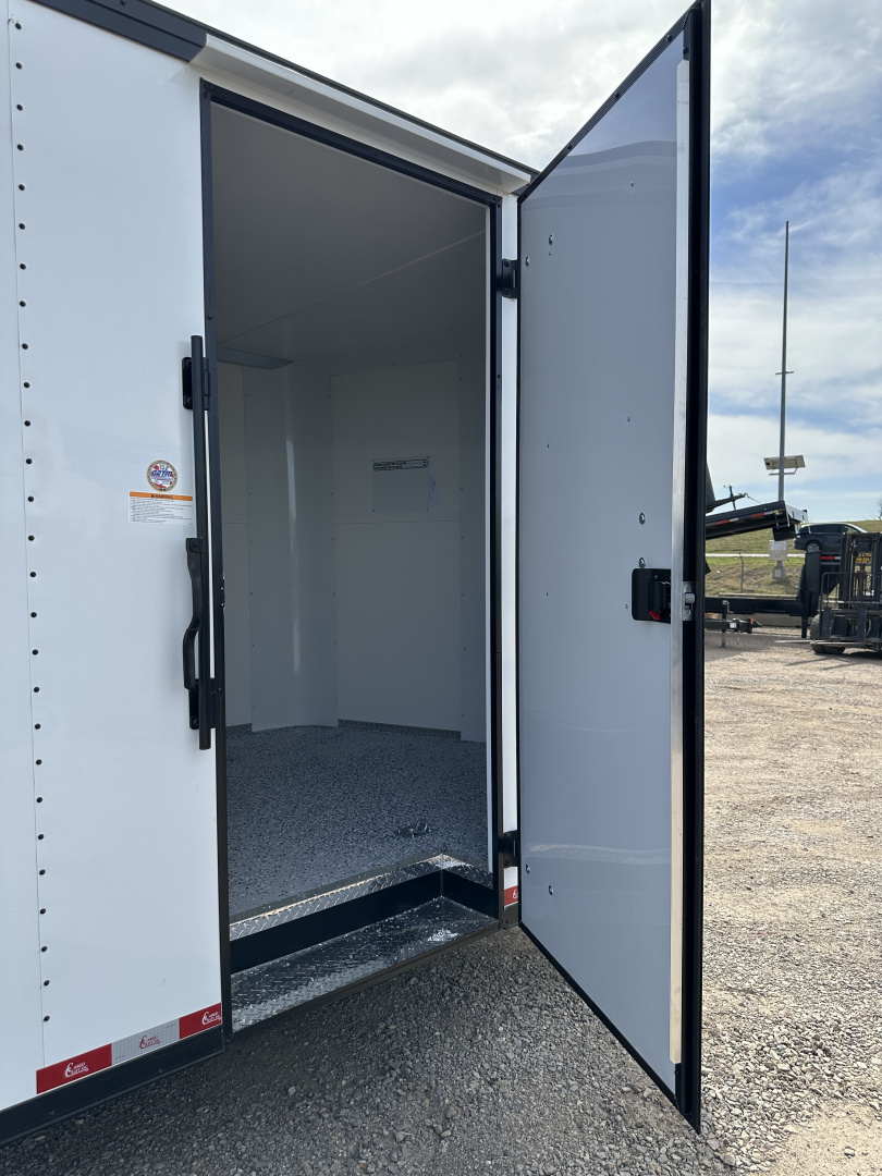 New 2026 Cargo Craft 8.5'x24'x7'tall Elite V Nose Basic Auto Carrier, 5200's White black out Cargo / Enclosed Trailer