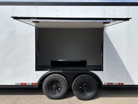 New 2026 Cargo Craft 8.5'x24'x7'tall Elite V Nose Basic Auto Carrier, 5200's White black out Cargo / Enclosed Trailer