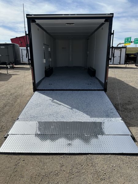 New 2026 Cargo Craft 8.5'x24'x7'tall Elite V Nose Basic Auto Carrier, 5200's White black out Cargo / Enclosed Trailer