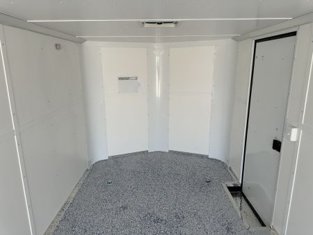 New 2026 Cargo Craft 8.5'x24'x7'tall Elite V Nose Basic Auto Carrier, 5200's White black out Cargo / Enclosed Trailer