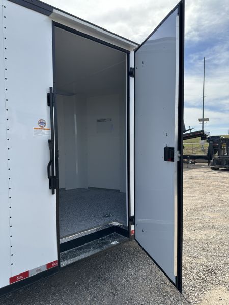 New 2026 Cargo Craft 8.5'x24'x7'tall Elite V Nose Basic Auto Carrier, 5200's White black out Cargo / Enclosed Trailer