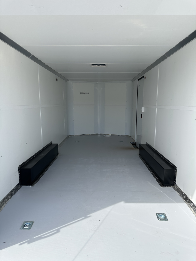 New 2025 Cargo Craft 8.5'x20'x7'tall Elite V Nose Car Hauler White Blk out Cargo / Enclosed Trailer