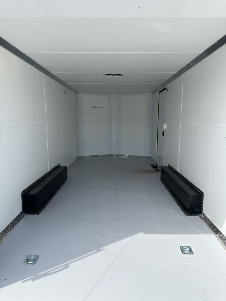 New 2025 Cargo Craft 8.5'x20'x7'tall Elite V Nose Car Hauler White Blk out Cargo / Enclosed Trailer