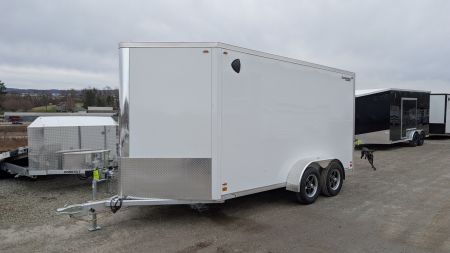 New 2026 Legend 7x14 + 3 Flat-Top V-Nose Cargo Trailer w/ Ramp (84" INSIDE!!!)