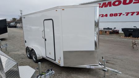 New 2026 Legend 7x14 + 3 Flat-Top V-Nose Cargo Trailer w/ Ramp (84  INSIDE!!!)