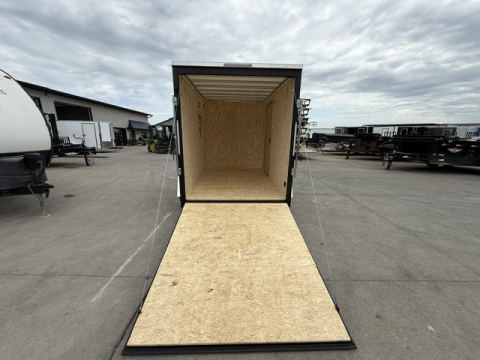 New 2026 Formula Traverse Charcoal 6'x10' 3k Flat Top V-Nose Enclosed Cargo Trailer